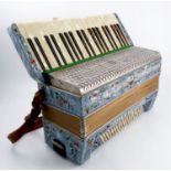 A Cooperativa L'Armonica Stradella Super de luxe piano accordion, in a marbled blue case with