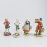 Four Royal Worcester figures, Dutch Girl, Dutch Bo