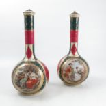 A pair of Czecho Slovakia covered vases, printed w