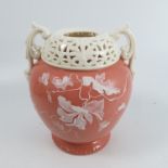 A Graingers Worcester pate-sur-pate vase, attribut