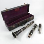A French Buisson clarinet, in fitted case