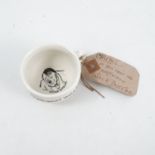 A miniature ceramic chamber pot, printed Chums, wh