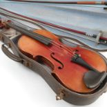 A violin, with two piece back, length of back incl