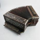 A Cav M Dallape & Figlio Stradella (Italia) piano accordion, with mother of pearl inlay, silver