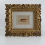 James Stinton, watercolour of a partridge, 2.25ins x 3.5ins