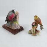 Two Royal Worcester limited edition models of bird