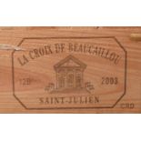 2003 La Croix de Beaucaillou, St Julien, 12 bottle