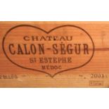 2003 Chateau Calon Segur, St Estephe Medoc, 12 bottle case