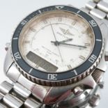 Breitling, Navitimer Quartz, the stainless steel case with white dial and luminous batons, hands and