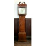 A 19th century long case clock, with painted dial,