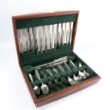 A canteen of stainless steel cutlery, stamped C B & Y