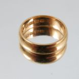A 22 carat gold plain wedding ring, 7.5g gross