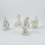 Four Royal Worcester figures, from the Playtime Se