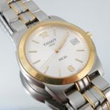 Tissot PR50, the white circular dial with gilt batons, gilt 12 and 6 luminous hands, centre seconds,