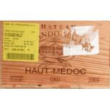 2003 Chateau Sociando-Mallet, Haut-Medoc, 12 bottle case