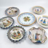 A collection of Delft plates by Quimper (5)