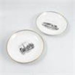 Two Spode Copelands China plates, printed in black