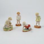 Four Royal Worcester figures, from the first serie