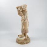 A Royal Worcester blush ivory Hadley figure, of an