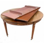 An Adam style mahogany extending dining table, rai