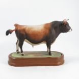 A Royal Worcester limited edition model, Jersey Bull, modelled by Doris Lindner, numbered 470/500,