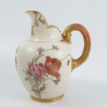 A Royal Worcester gilded ivory flat back jug, deco