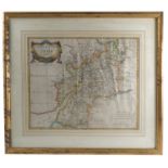 Robert Morden, Antique hand coloured map of Gloucestershire, sold by Abel Swale, Awnsham and John