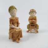 A pair of Royal Worcester figures, Kate Greenaway