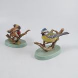 A pair of Royal Worcester models, blue tit and cha