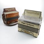 A Pigini Carbonari Castelfidardi Italia piano accordion, stamped 4176, together with a Hohner Club