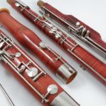 A Boosey and Hawkes Artia bassoon, cased, together with spare reed, cleaning brushes and tutor
