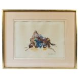 Ishbel McWhirter, watercolour, bison, 14ins x 12.5