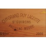 2000 Chateau Grand Puy-Lacaste, Pauillac, 12 bottle case