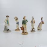Five Royal Worcester figures, The Gallant, Eastern