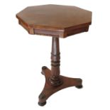 A 19th century octagonal top occasional table, rai