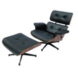 A 1980’s reproduction Ray and Charles Eames lounge