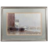 James Longueville, pastel, On the Mud, Rotherhide, 13.5ins x 21ins (D)