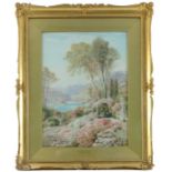 Ebenezer Wake Cook, watercolour, Lake of Orta Northern Italy, 18.25ins x 12.75ins, bearing Baird-