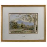 R Williams, watercolour, The Malvern Hills from Newland Worcestershire, 9ins x 13.75ins