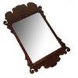 A Georgian design fret cut mirror, mirror size 19ins x 14ins