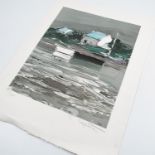 George Laporte, limited edition colour lithograph, Le Silence Breton, unframed, with certificate,