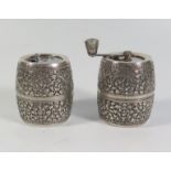 A Cambodian Silver Pepper and Salt