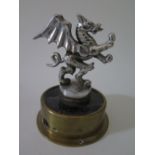 A Chrome Griffin Car Mascot, 11 cm, on stand