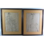 A Collection of Original Sketches, two signed D. Sinclair, largest 27 x 19 cm