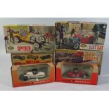 Three Aurora Model Kits: 1934 Ford-Rolls Scat Cat 534-49, Ford T Dragster Spyder 535-49, Show