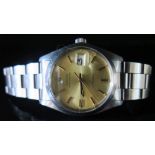 A Rolex Ref; 6694 Oysterdate Precision Gents Watch in steel case with champagne dial, 7835 steel