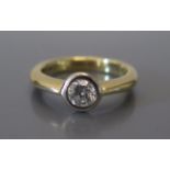 A Modern 18ct Gold and Diamond Solitaire Ring, c. 65ct, size M, 5.5g