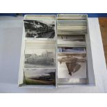 A Collection of c. 400 Postcards and 500 photographs of Trains, buses, boats aeroplanes etc.