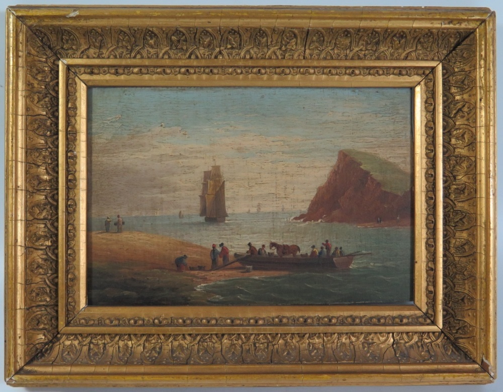 John Wallace Tucker (British, 1808-1869), A Pair of Oils on Panel _ Exmouth Beach and Star Cross - Image 4 of 4