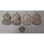 Five Silver ARP Badges